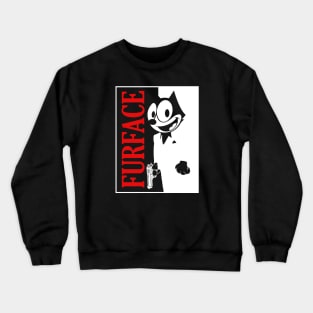 Felix the Cat - FURFACE parody (4 dark tees) Crewneck Sweatshirt